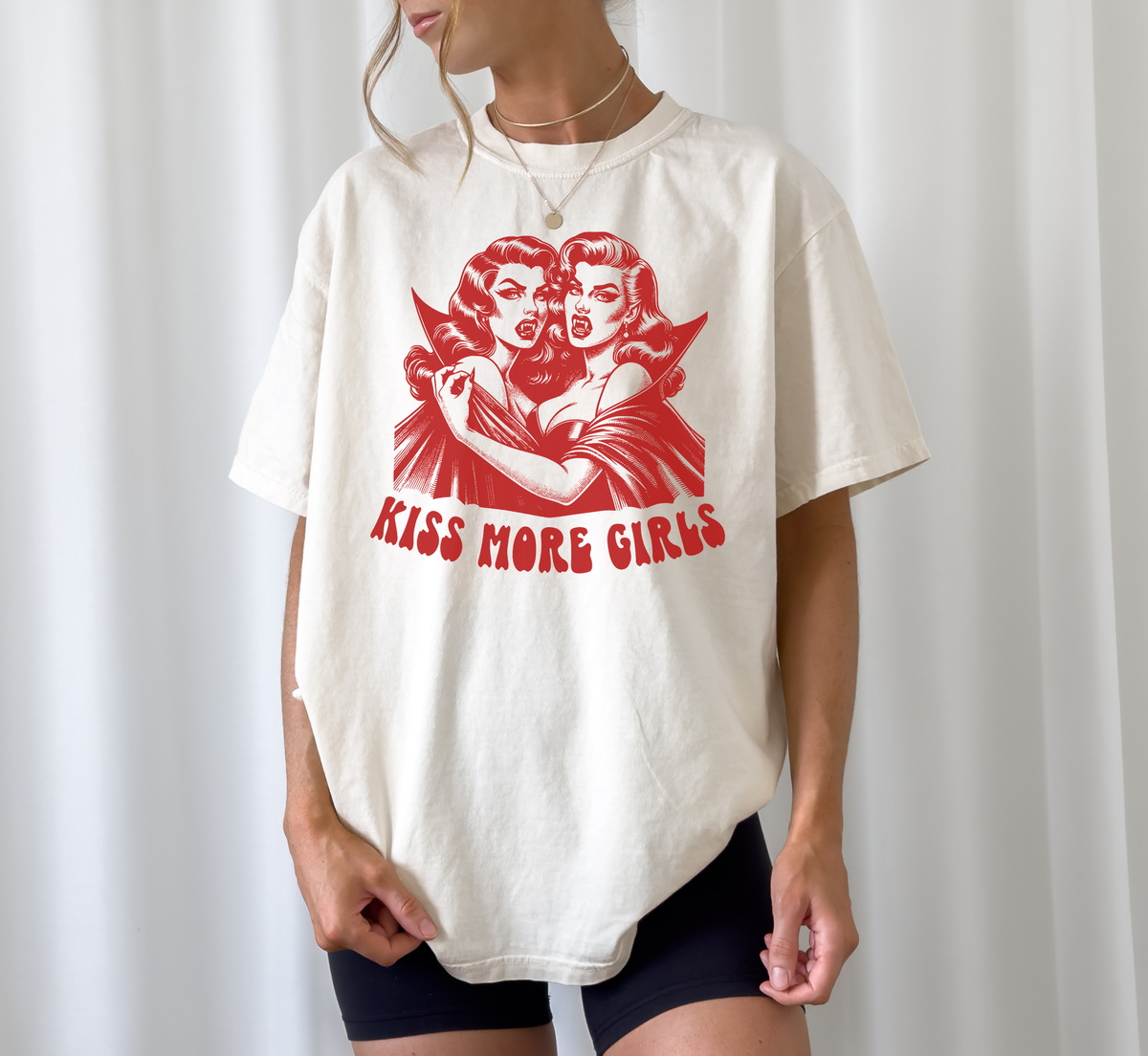 Kiss More Girls Vampire T Shirt