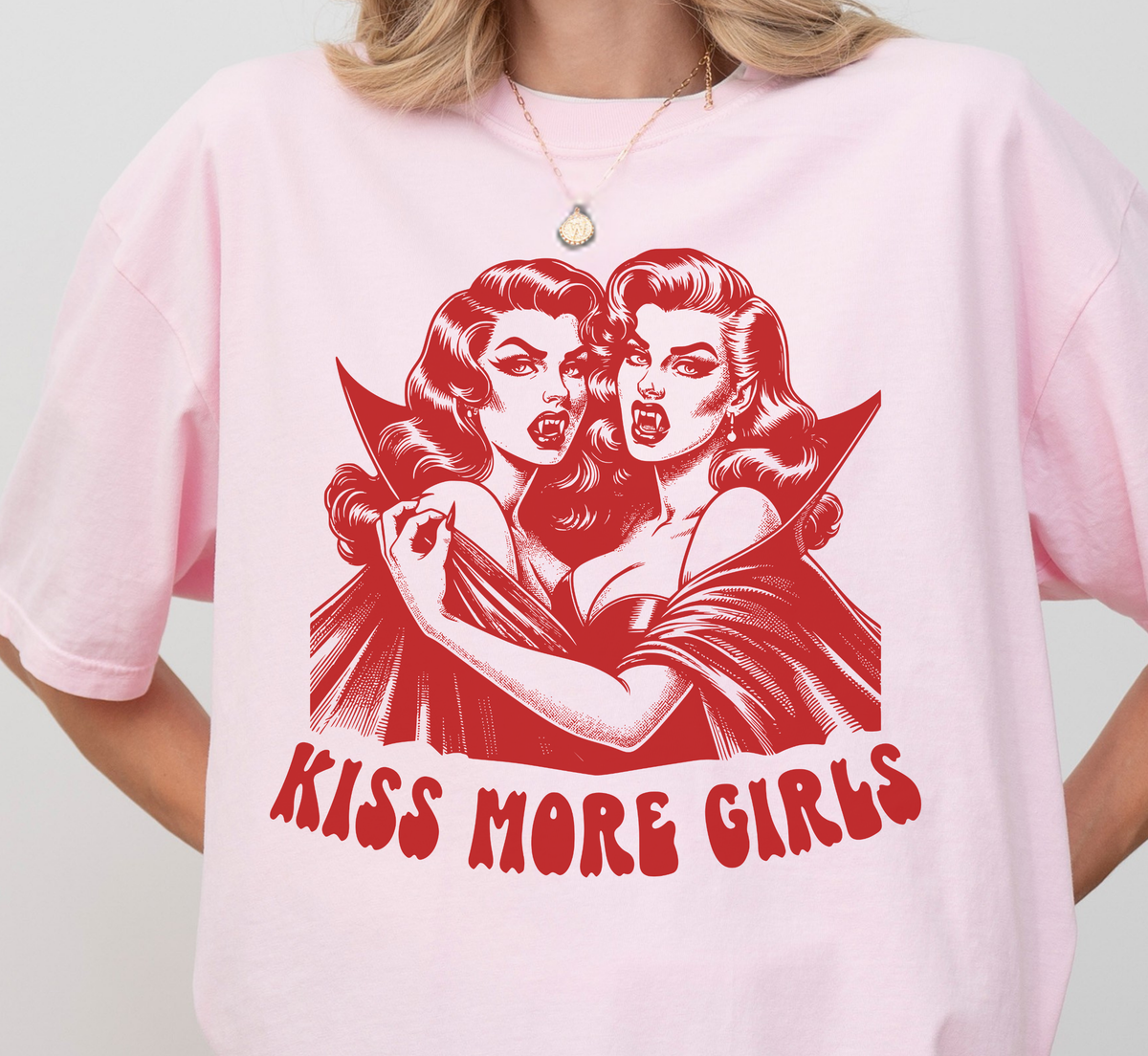 Kiss More Girls Vampire T Shirt