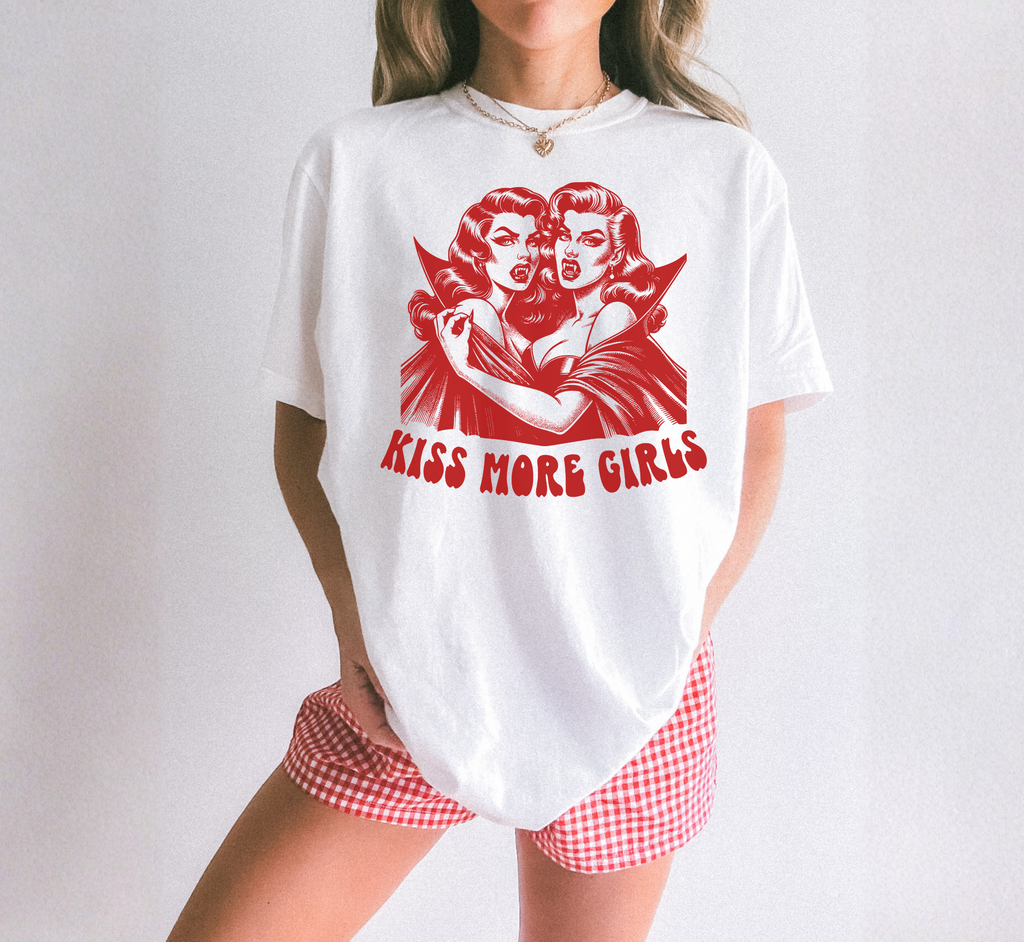 Kiss More Girls Vampire T Shirt