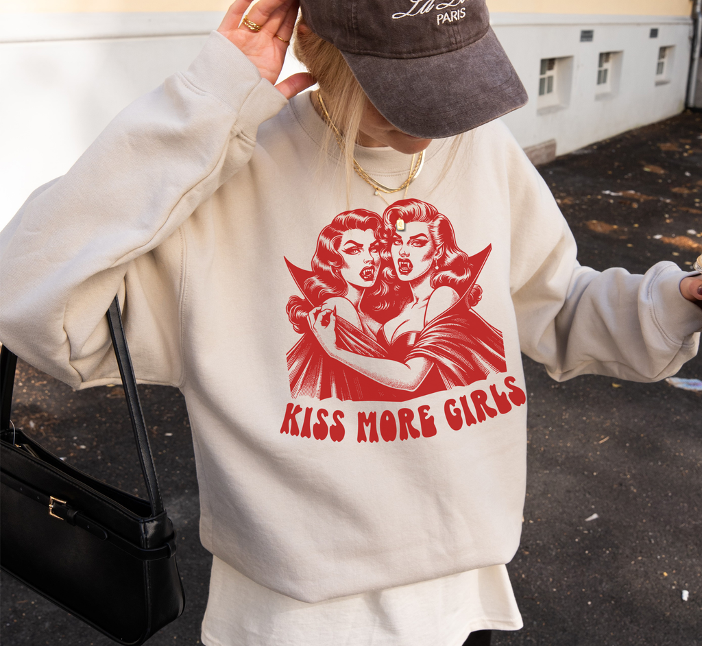 Kiss More Girls Vampire Sweatshirt