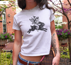 Medieval Fairy Riding Hare Baby Tee
