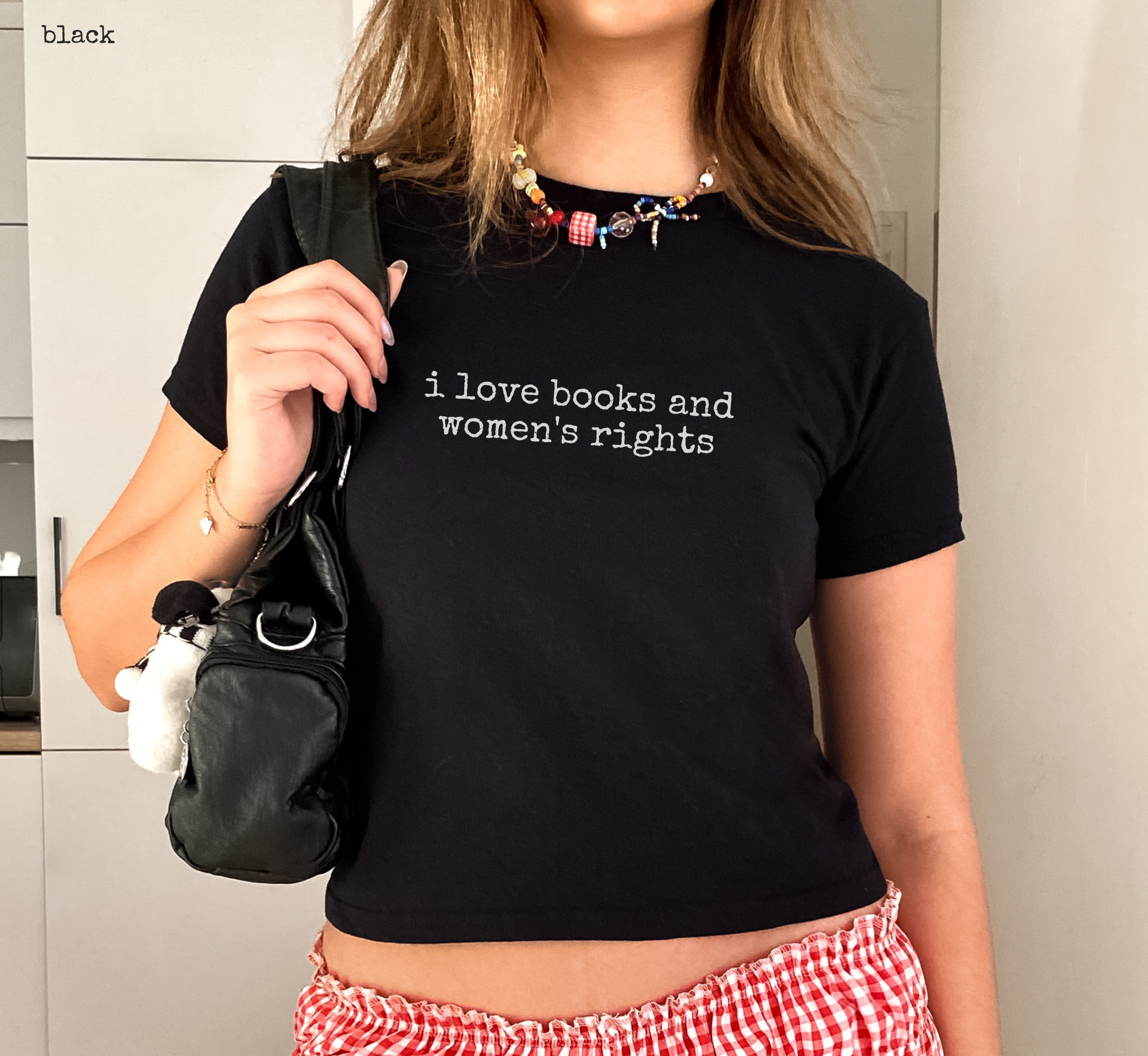 I Love Books And Women's Rights Baby Tee