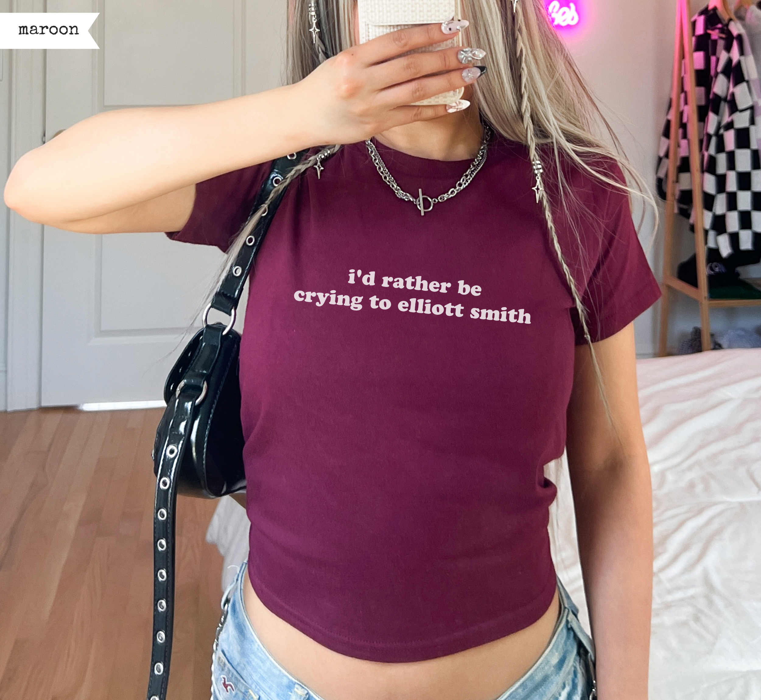 I'd Rather Be Crying To Elliott Smith Baby Tee