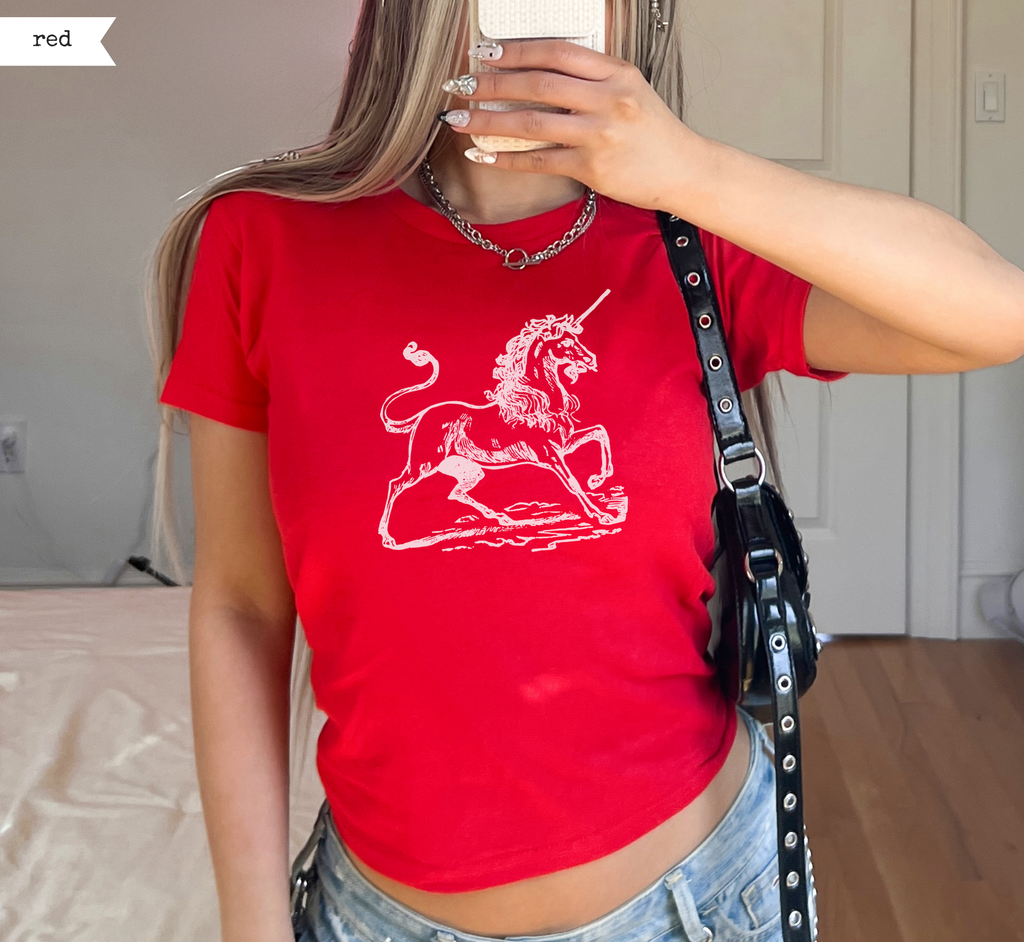 Medieval Unicorn Baby Tee
