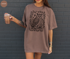 Retro Linocut Owl T-Shirt