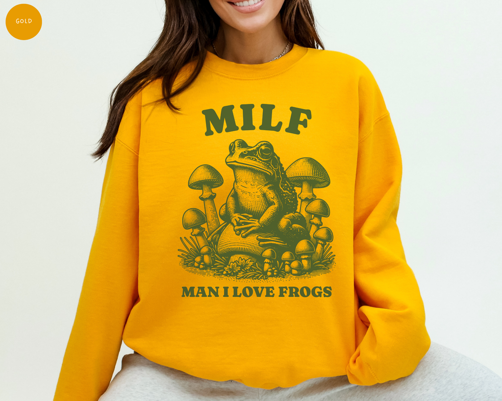 Man I Love Frogs Crewneck Sweatshirt