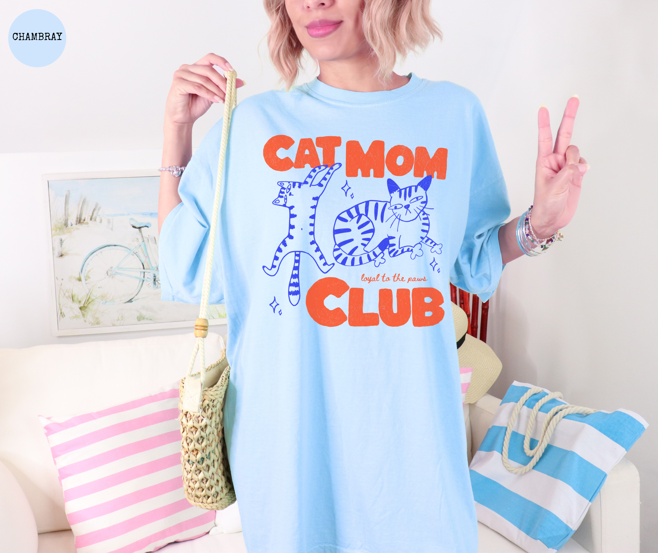 Cat Mom Club T-Shirt