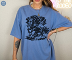 T-shirt cheval et éclair style années 90 rétro