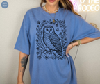 Retro Linocut Owl T-Shirt