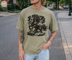 T-shirt cheval et éclair style années 90 rétro