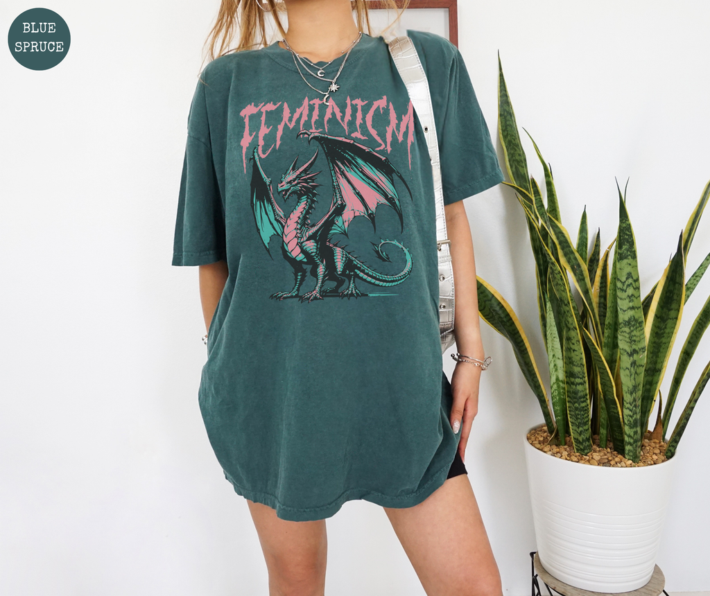 T-shirt fantaisie Dragon Féminisme