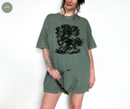 T-shirt cheval et éclair style années 90 rétro