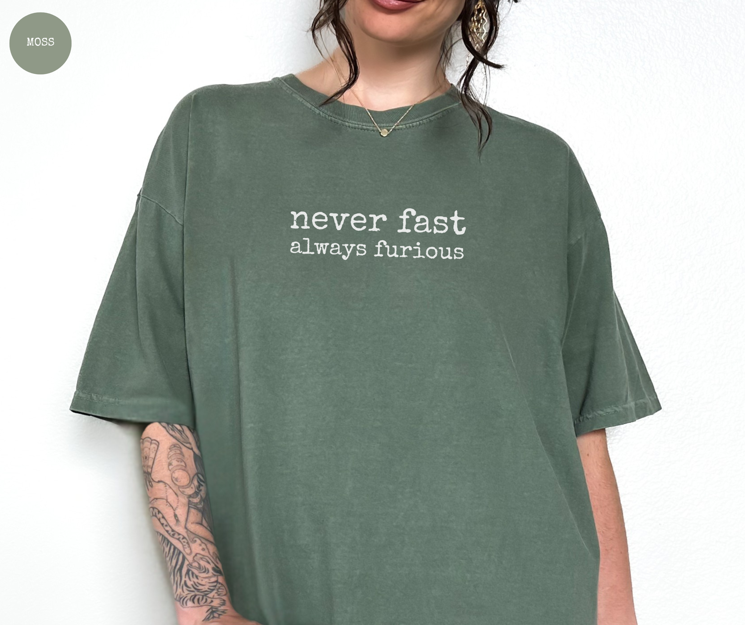 T-shirt Jamais lent toujours furieux