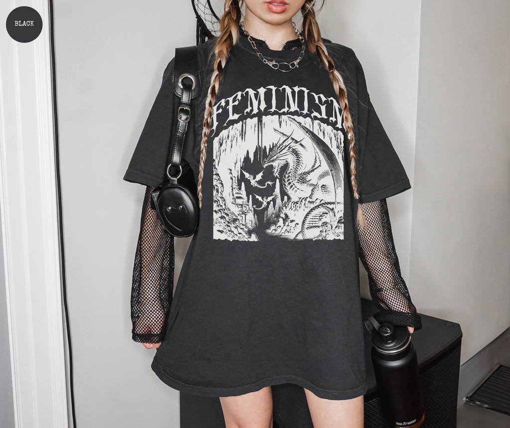 Feminism Dragon Fantasy T-Shirt