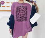 T-shirt Lapin Rétro Gravure sur Linoléo Bois
