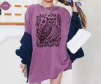 Retro Linocut Owl T-Shirt