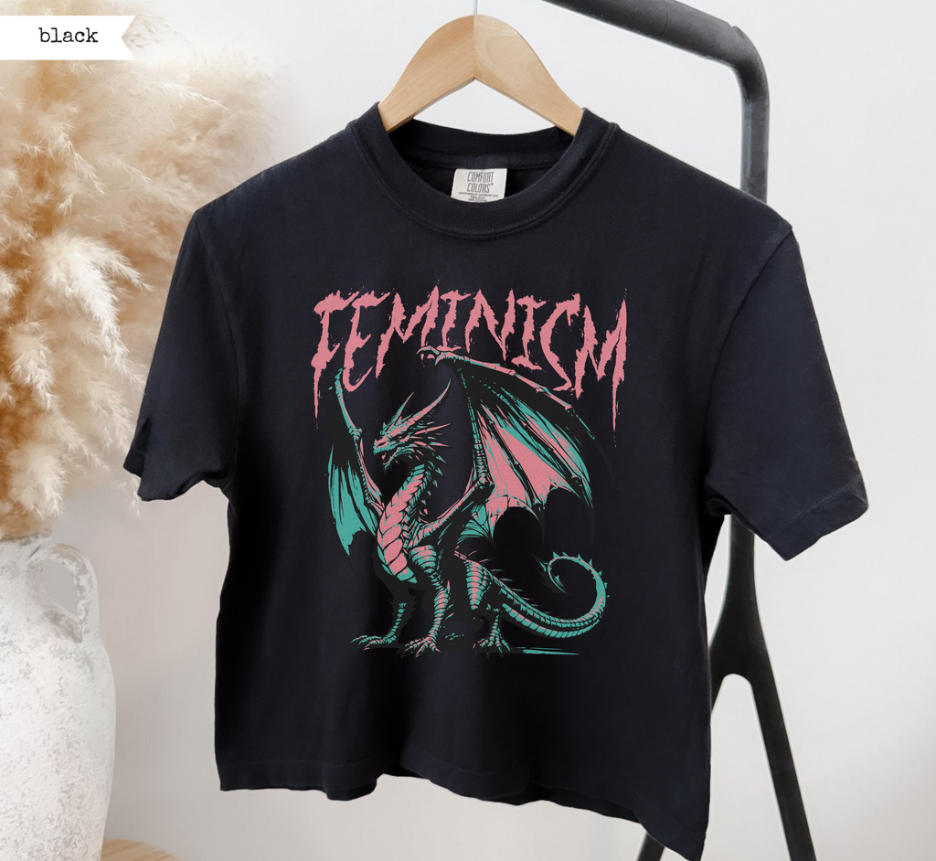 Feminism Dragon Boxy T-Shirt