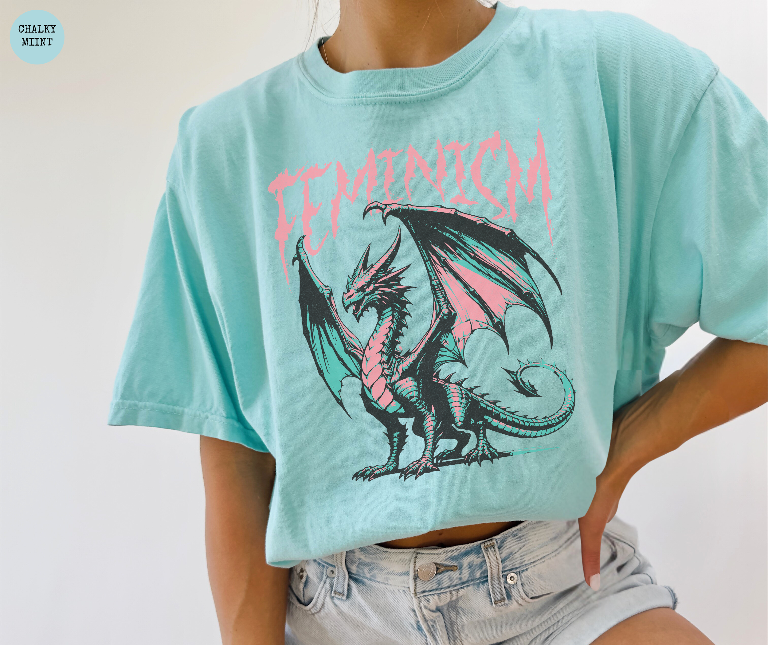 Feminism Dragon Fantasy T-Shirt