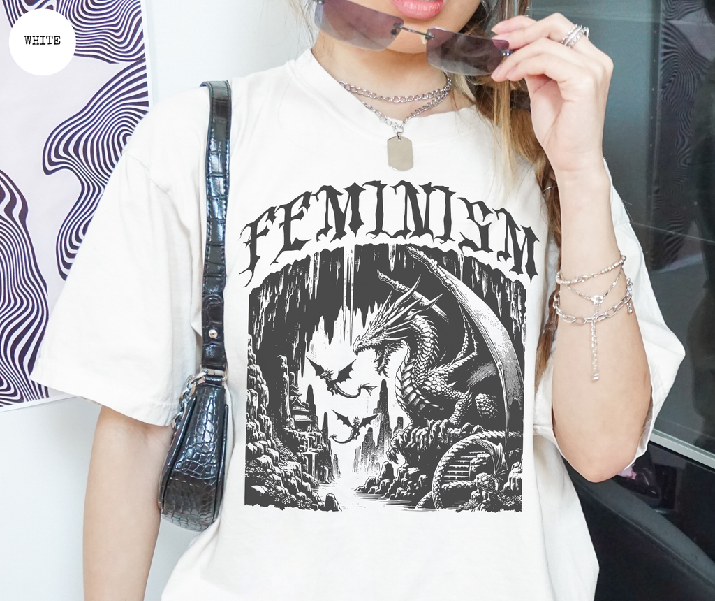 Feminism Dragon Fantasy T-Shirt
