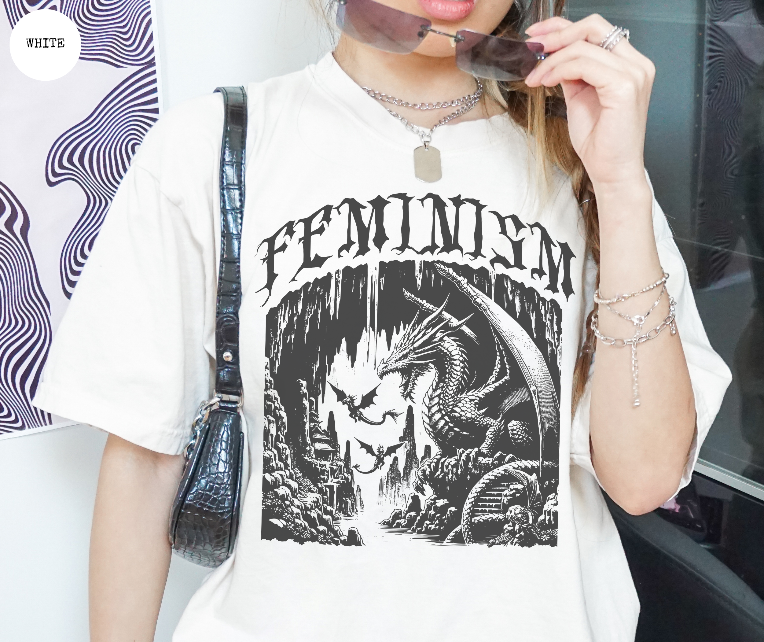 Feminism Dragon Fantasy T-Shirt