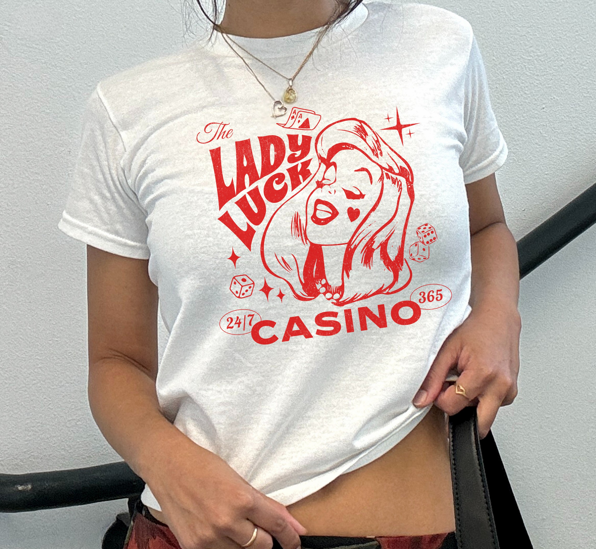 Lady Luck Casino Baby Tee