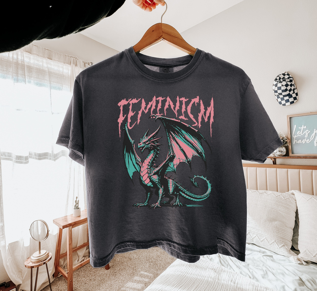 Feminism Dragon Boxy T-Shirt