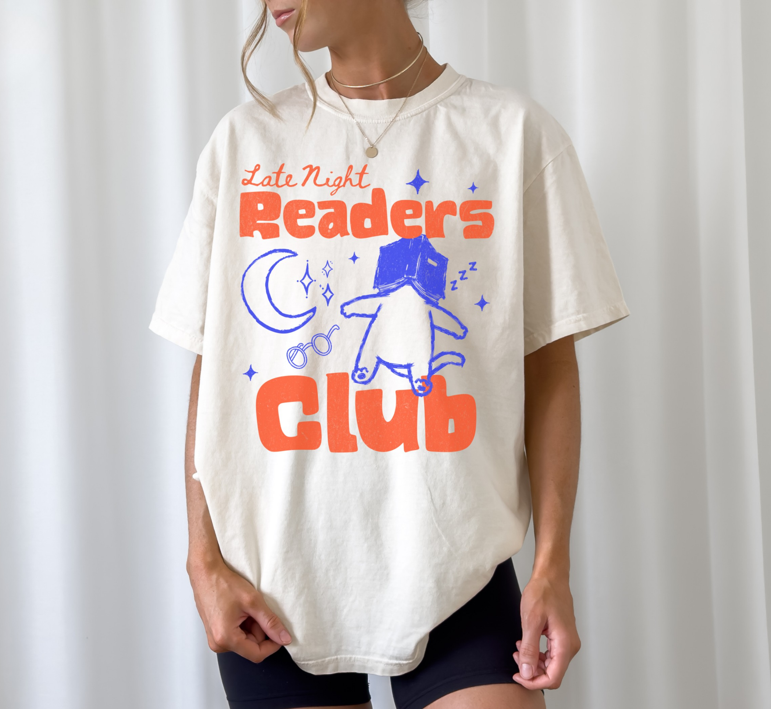 Late Night Readers Club Cat T-Shirt
