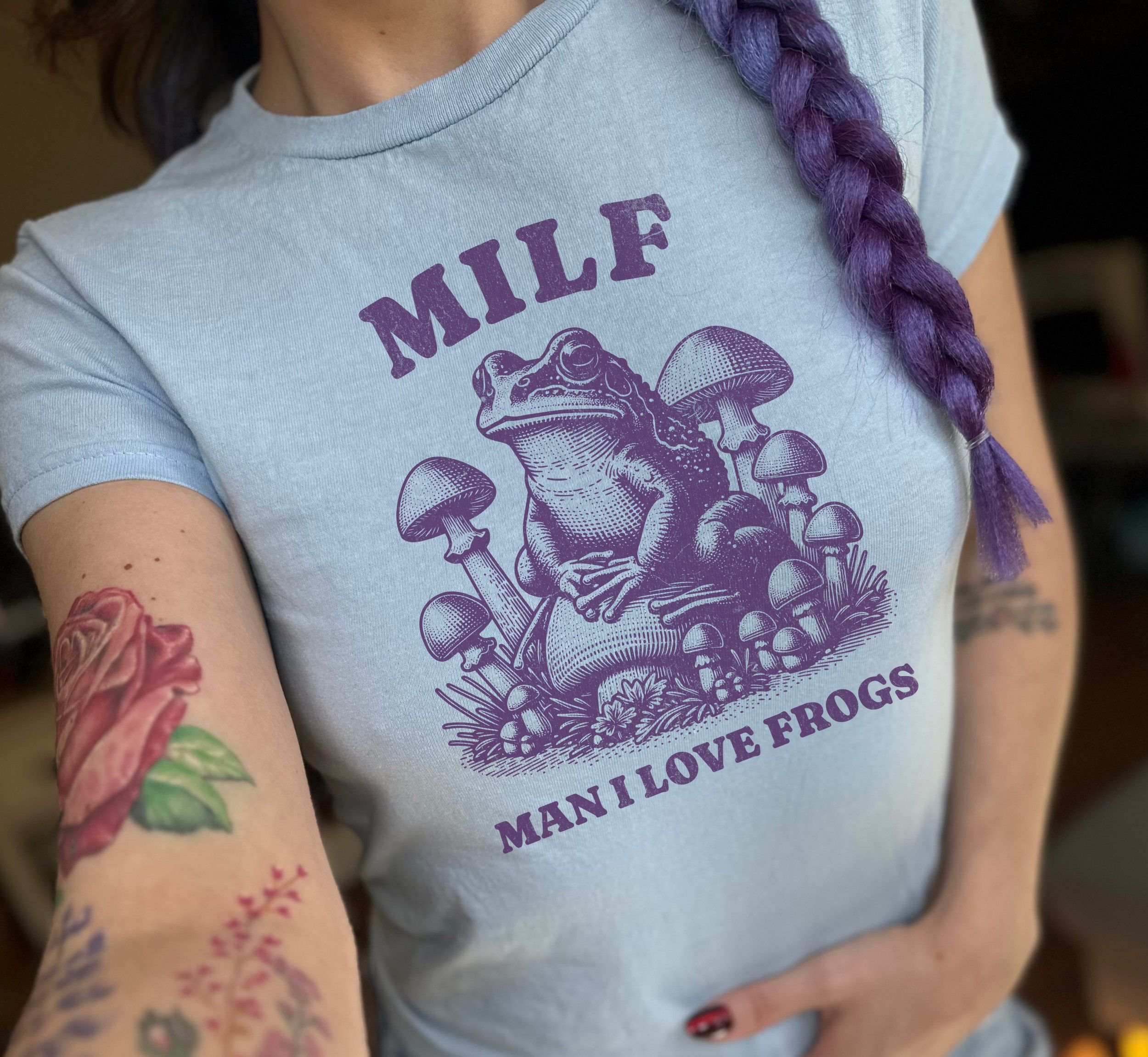 MILF Man I Love Frogs Baby Tee