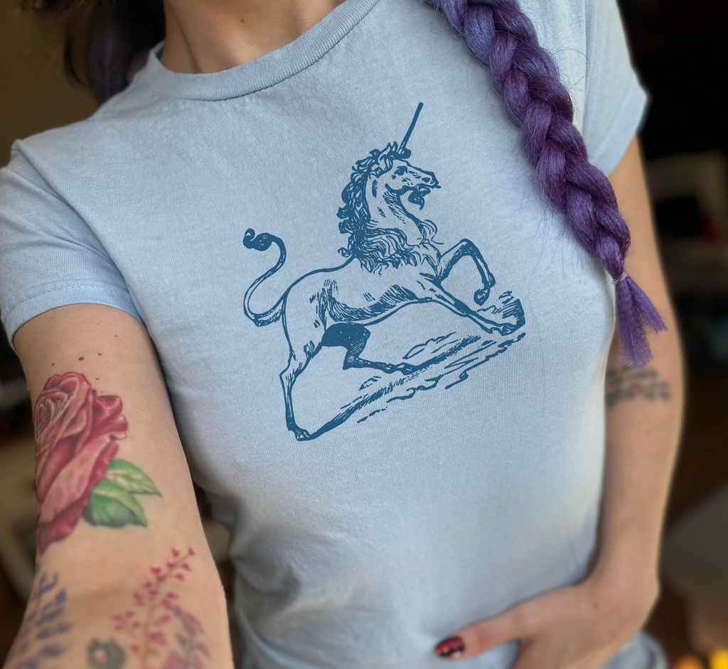 Medieval Unicorn Baby Tee