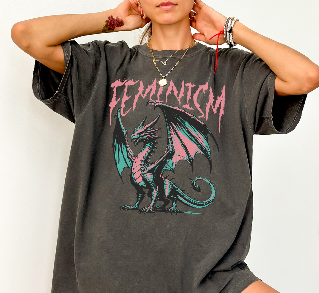 Feminism Dragon Fantasy T-Shirt